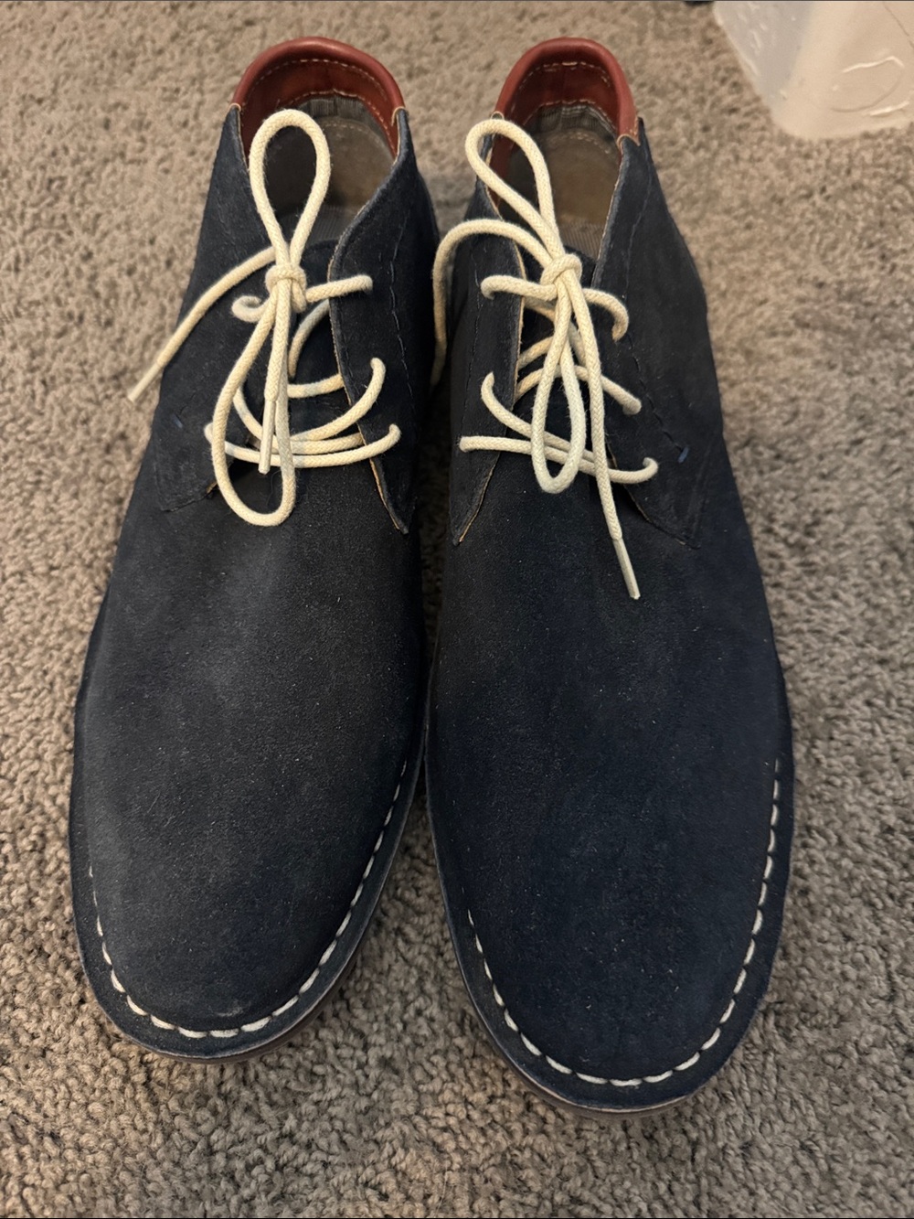 Kenneth Cole Reaction-Men's Navy Suede Lace-Up Chukka Shoes